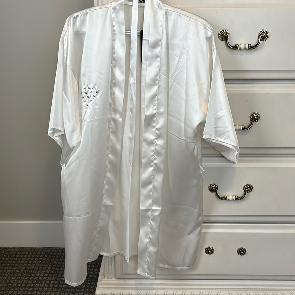 White Satin Robe